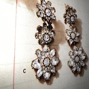 Elegant Gold and Silver Floral Earrings